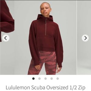 Lululemon Scuba oversized half zip